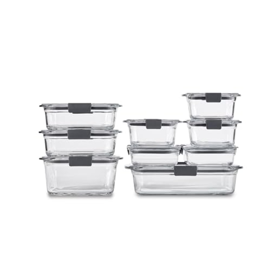 Meal Prep Containers - Brilliance Glass Food Storage Containers Assorted
