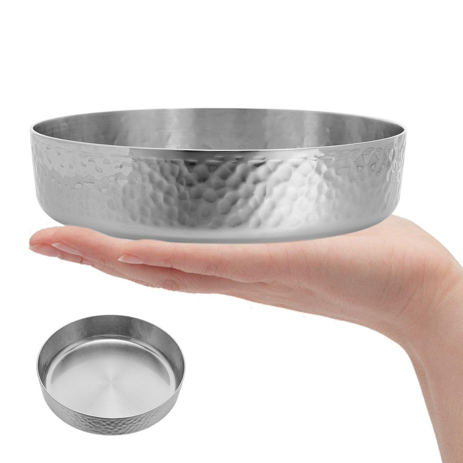 Meal Prep Noodles - Hammered Finish Stainless Steel Soup Salad