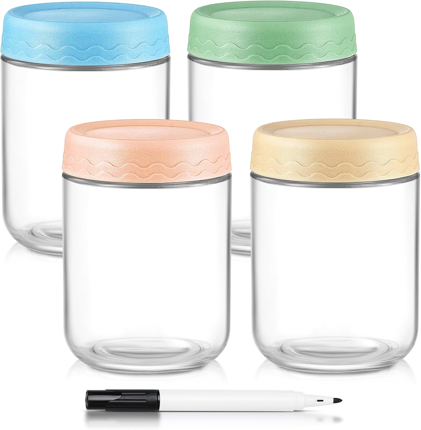 Meal Prep Jar Salad - 16 Oz Overnight Oats Containers with