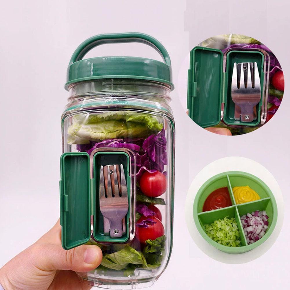 Portable Salad Container Jar w - đánh giá và giá Meal Prep Jar Salad