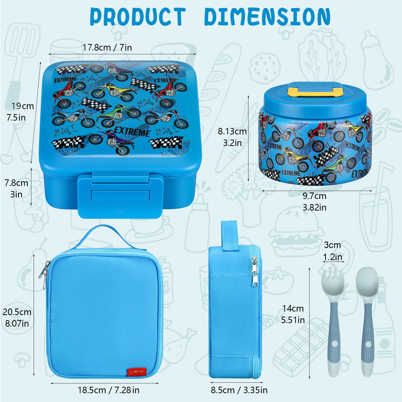 Bento Lunch Box for Kids With  - đánh giá và giá Meal Prep Lunch Boxes