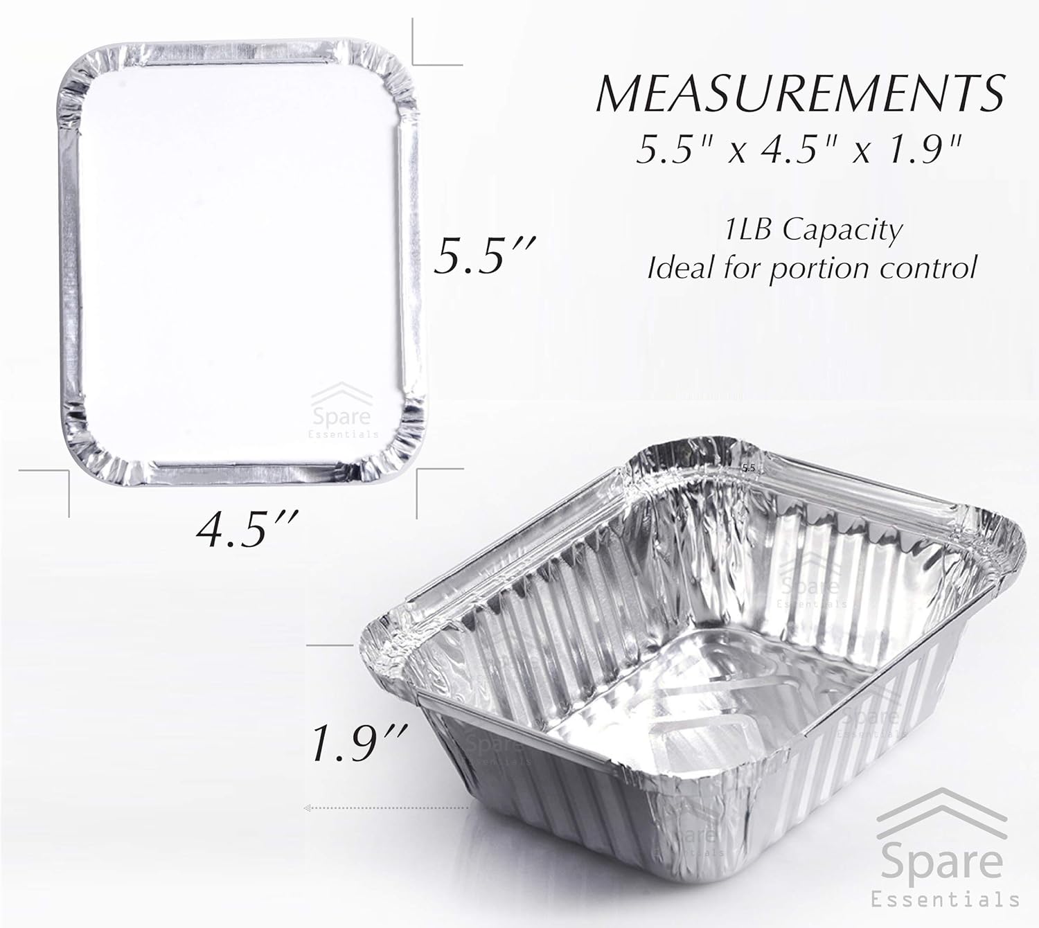 55 Pack Small Foil Pans with L - đánh giá và giá Meal Prep Containers