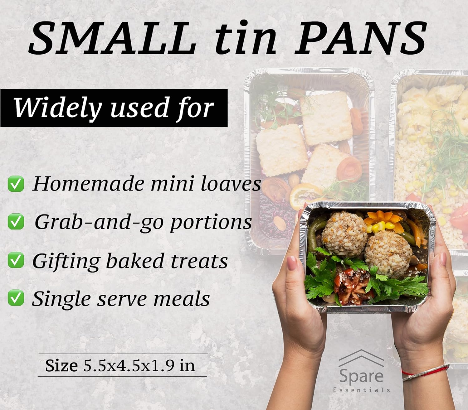 55 Pack Small Foil Pans with L - đánh giá và giá Meal Prep Containers
