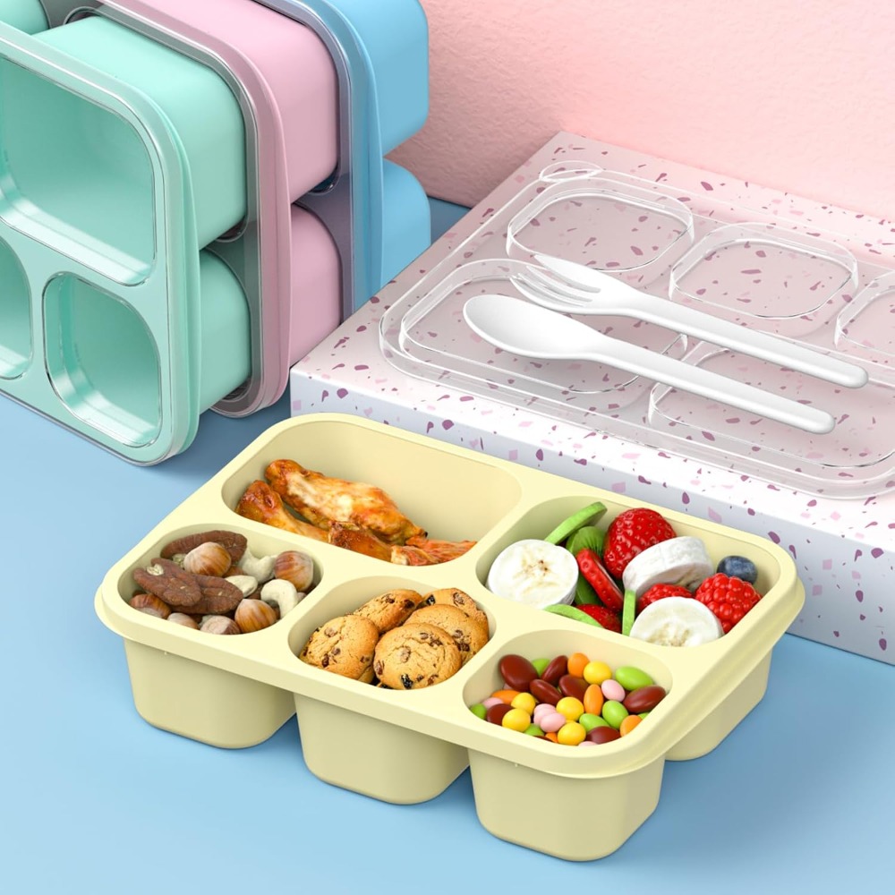 Bento Box Adult Lunch Box - 4  - đánh giá và giá Meal Prep Yellow