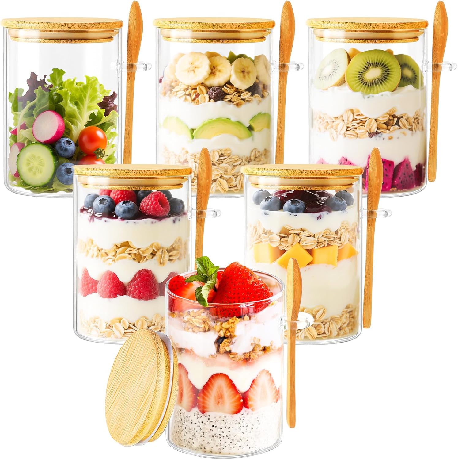 6 Pack Overnight Oats Containe - đánh giá và giá Meal Prep Containers