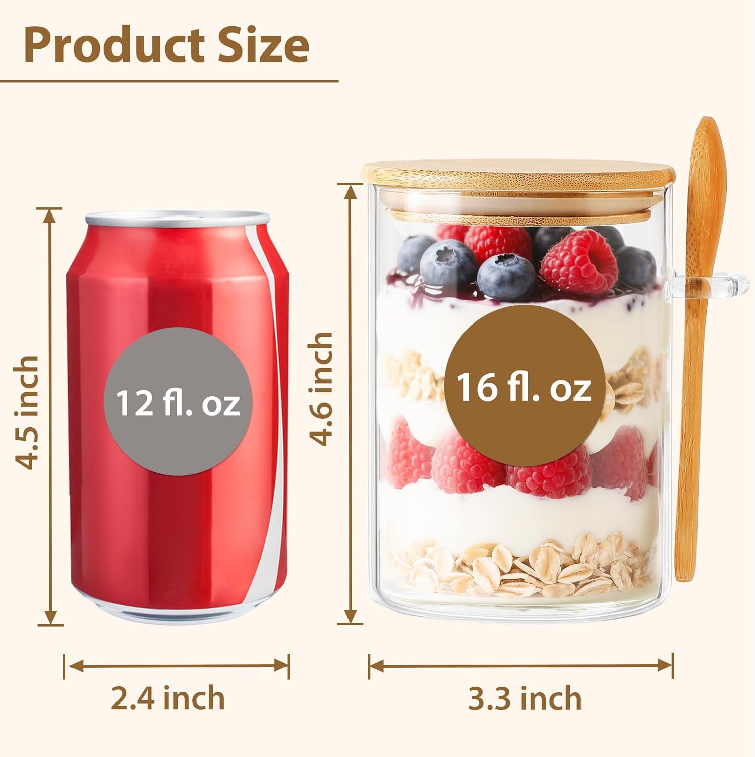 6 Pack Overnight Oats Containe - đánh giá và giá Meal Prep Containers