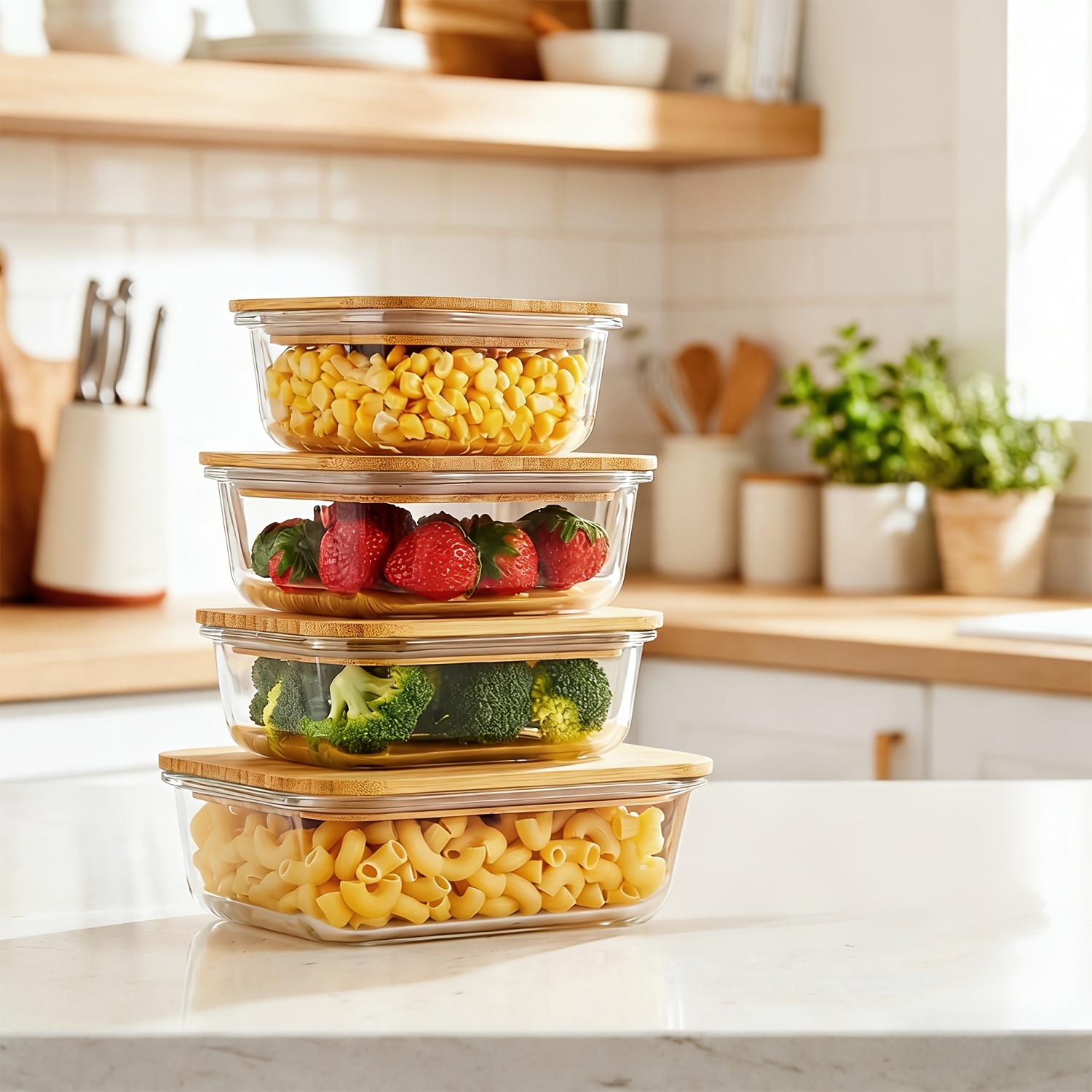 8pcs(4pcs Containers And 4pcs  - đánh giá và giá Meal Prep Lunch Boxes