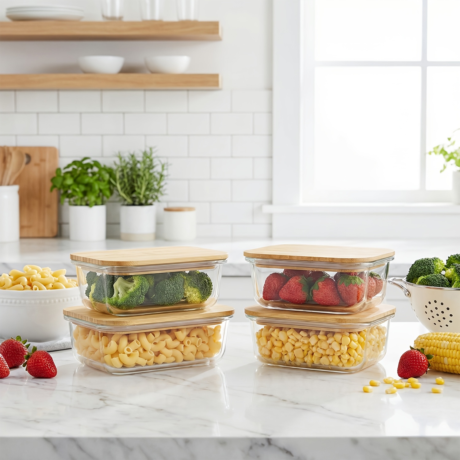 8pcs(4pcs Containers And 4pcs  - đánh giá và giá Meal Prep Lunch Boxes