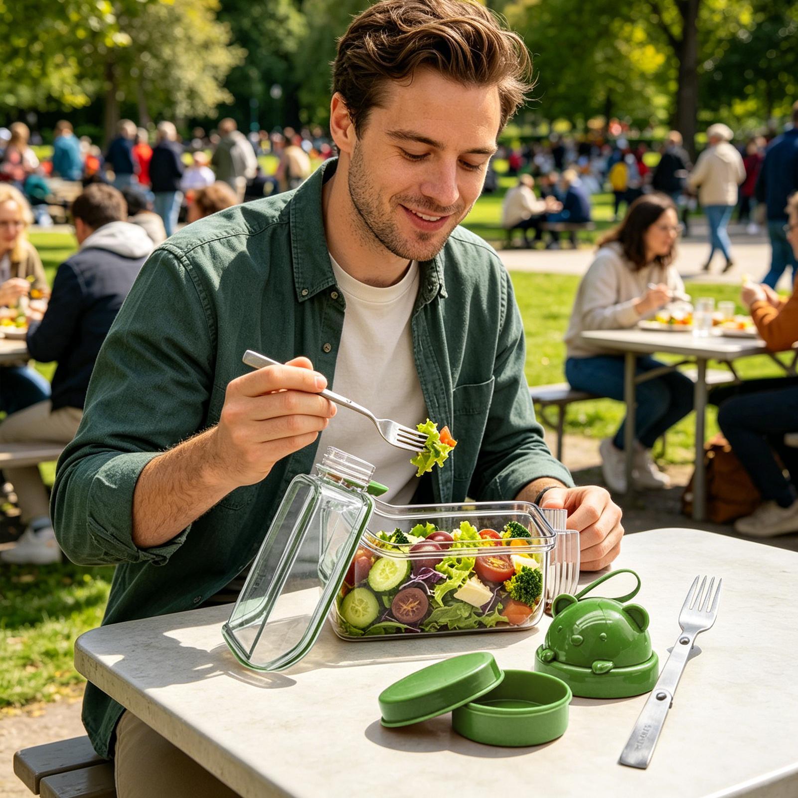 Salad Jar Clear Food Canisters - đánh giá và giá Meal Prep Jar Salad