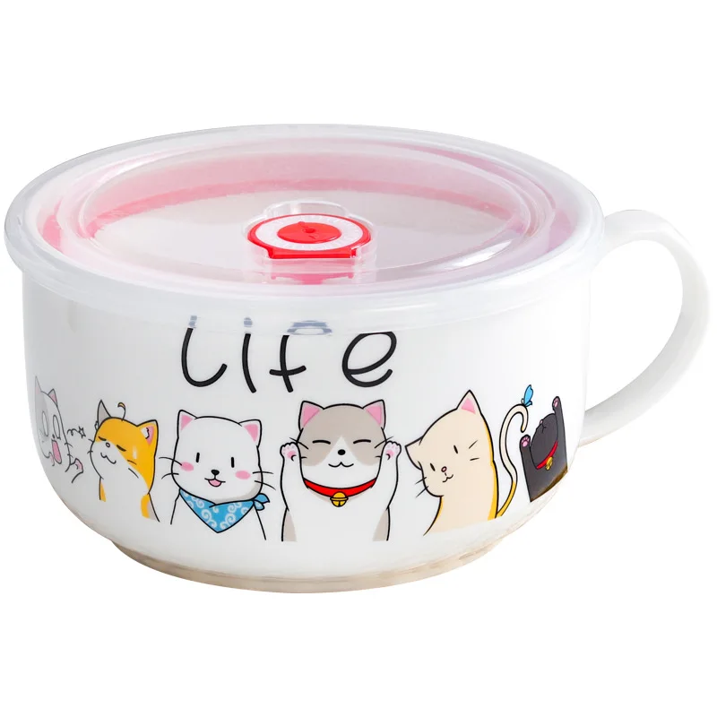Cartoon Ceramic Instant Noodle - đánh giá và giá Meal Prep Noodles