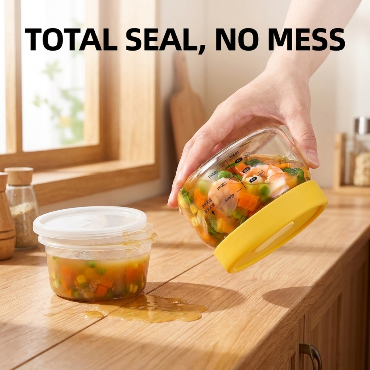 Hot Sale Yellow Glass Food Con - đánh giá và giá Meal Prep Yellow