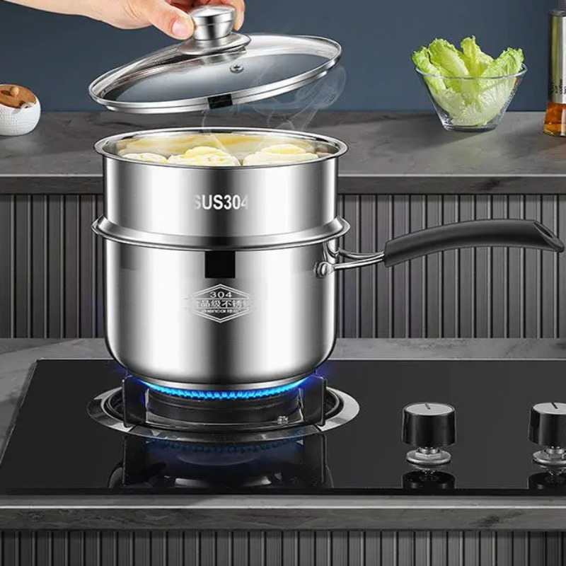 304 Stainless Steel Milk Pot:  - đánh giá và giá Meal Prep Noodles