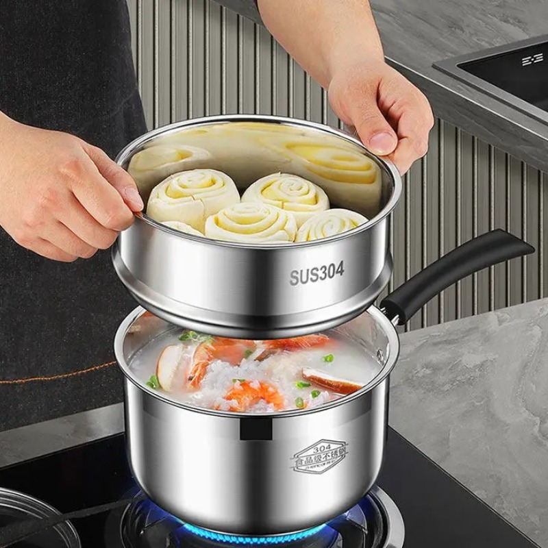 304 Stainless Steel Milk Pot:  - đánh giá và giá Meal Prep Noodles