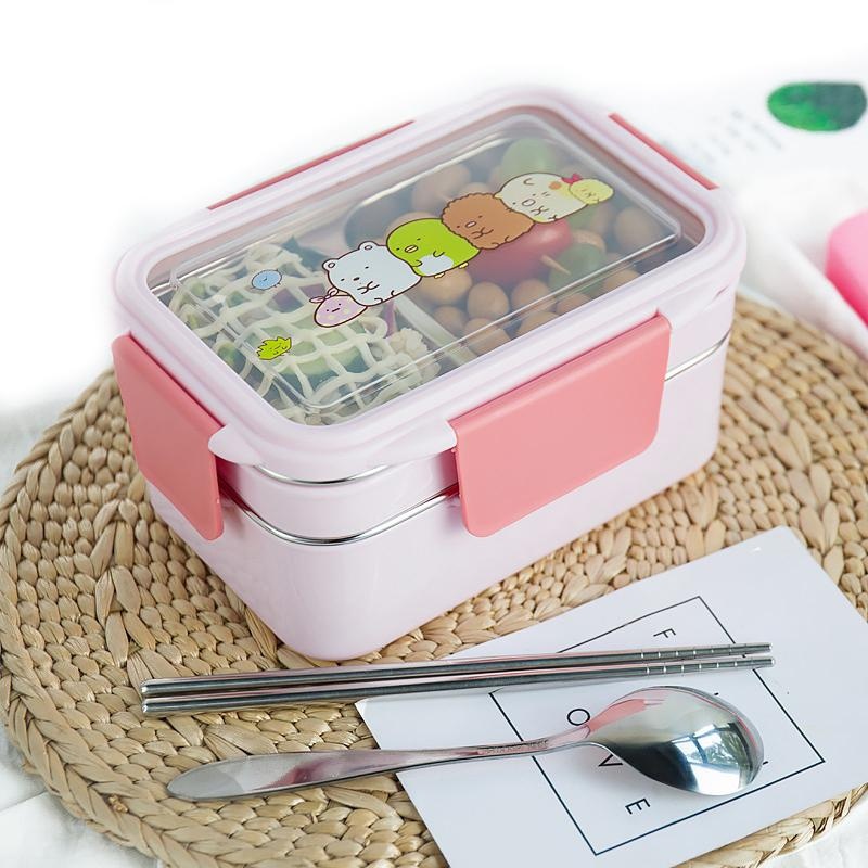With Random Pattern Cartoon Lu - đánh giá và giá Meal Prep Lunch Boxes