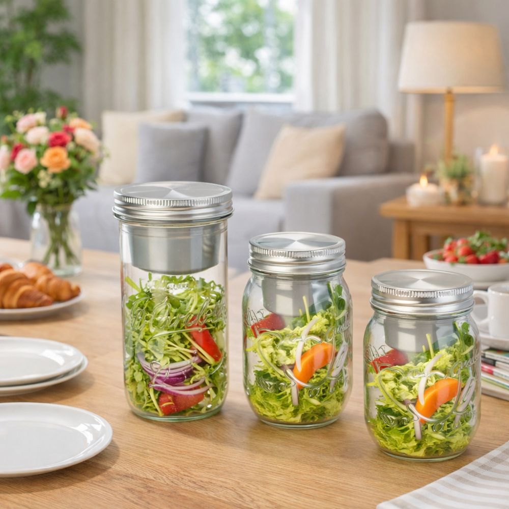 16/24 Oz Salad Glass Jars Wide - đánh giá và giá Meal Prep Jar Salad
