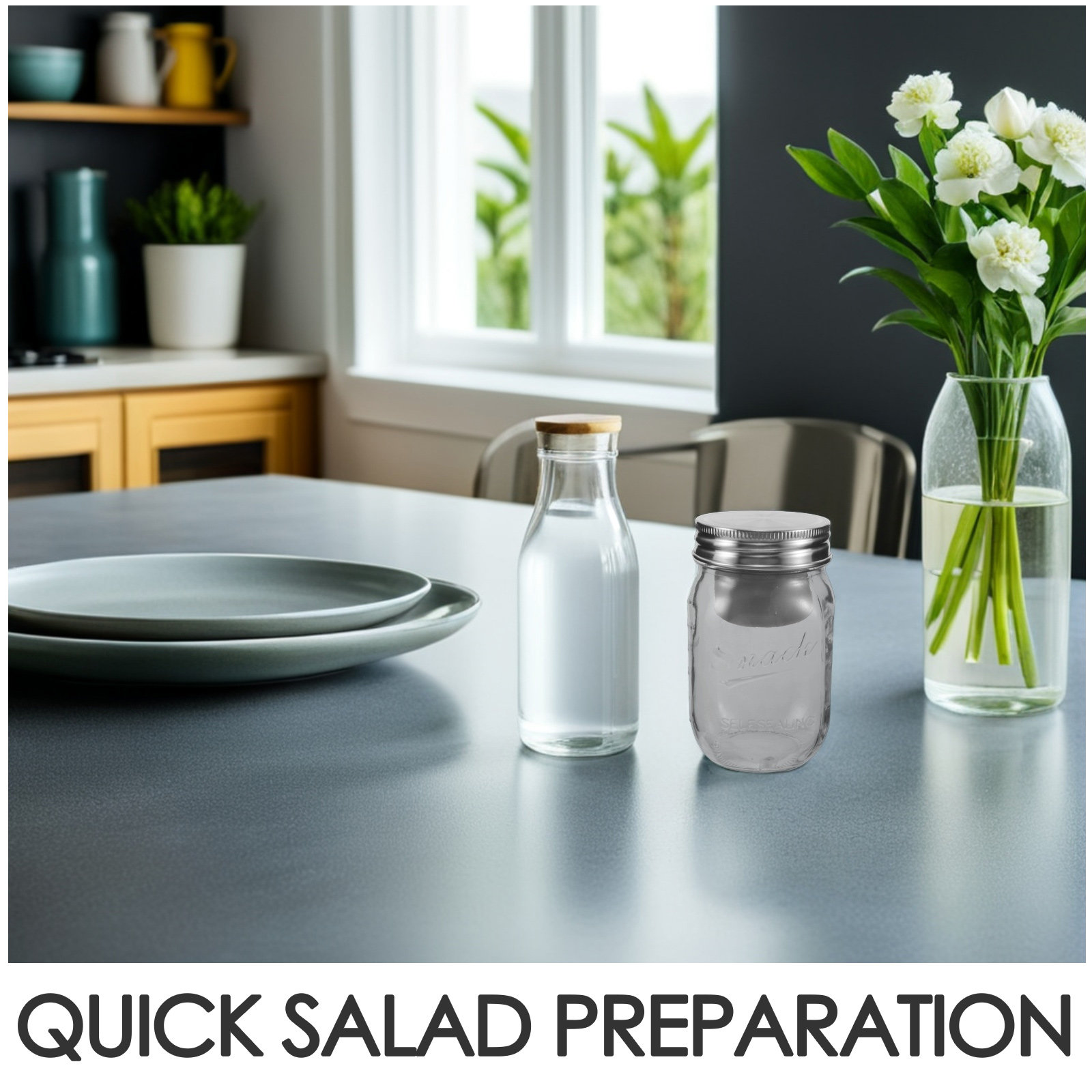 Glass Salad Jars 16 Fl Oz Seal - đánh giá và giá Meal Prep Jar Salad