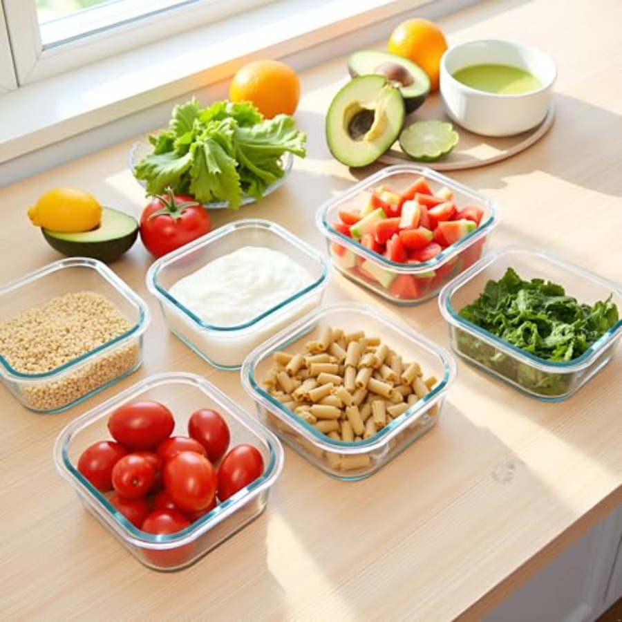 16oz Square Glass Food Storage - đánh giá và giá Meal Prep Containers