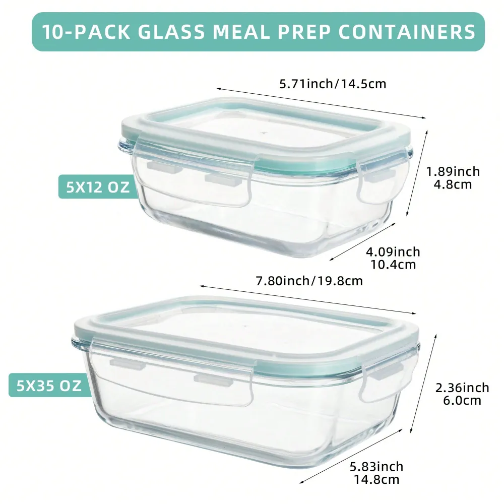 Pieces Glass Meal Prep Contain - đánh giá và giá Meal Prep Containers