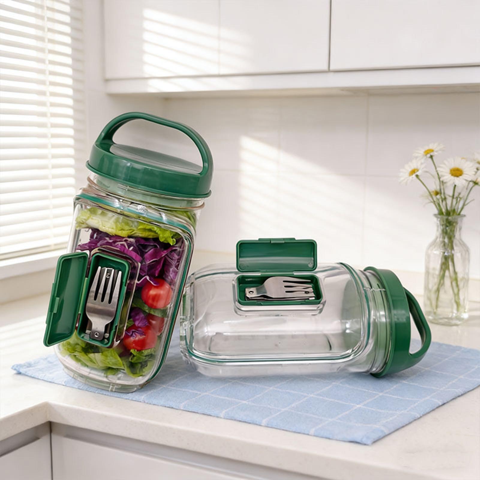 1000ml Leakproof Salad Contain - đánh giá và giá Meal Prep Jar Salad