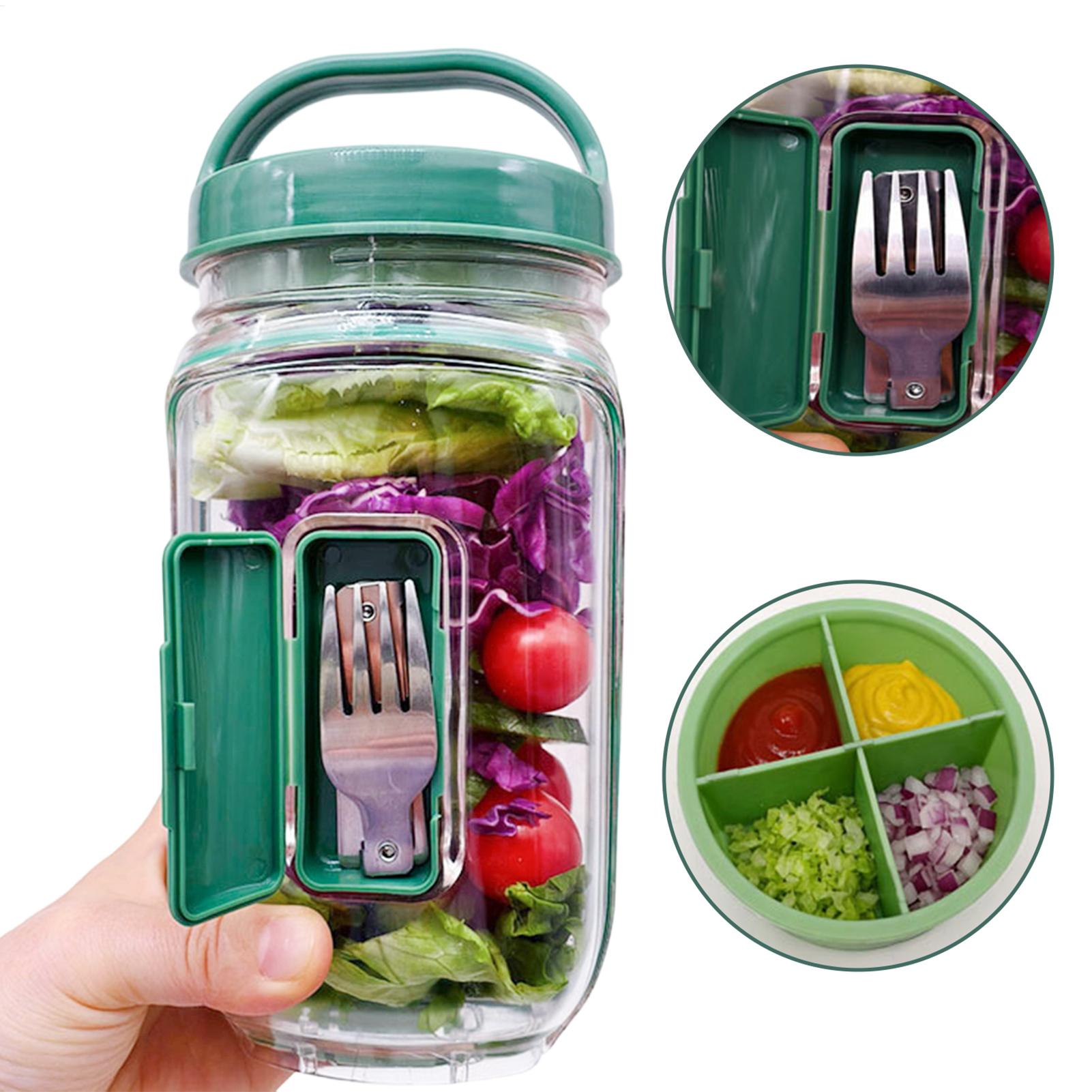 1000ml Leakproof Salad Contain - đánh giá và giá Meal Prep Jar Salad