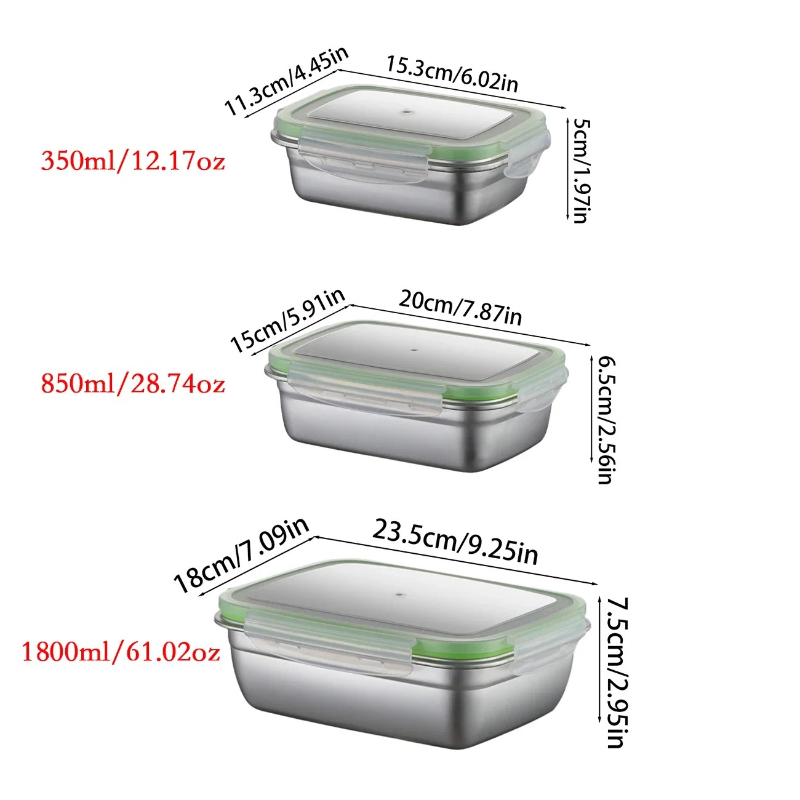 304 Stainless Steel Lunch Box  - đánh giá và giá Meal Prep Containers