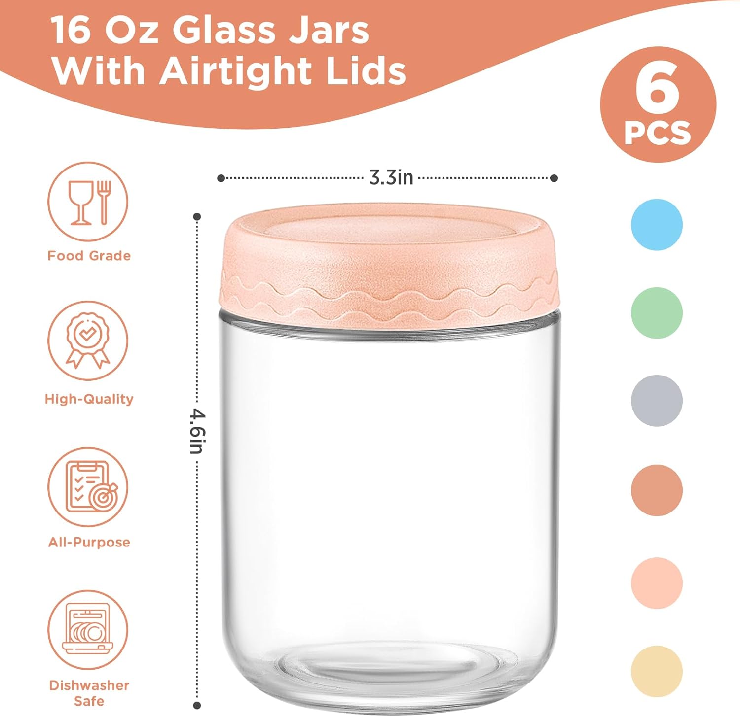 16 oz Glass Meal Prep Jars wit - đánh giá và giá Meal Prep Jar Salad