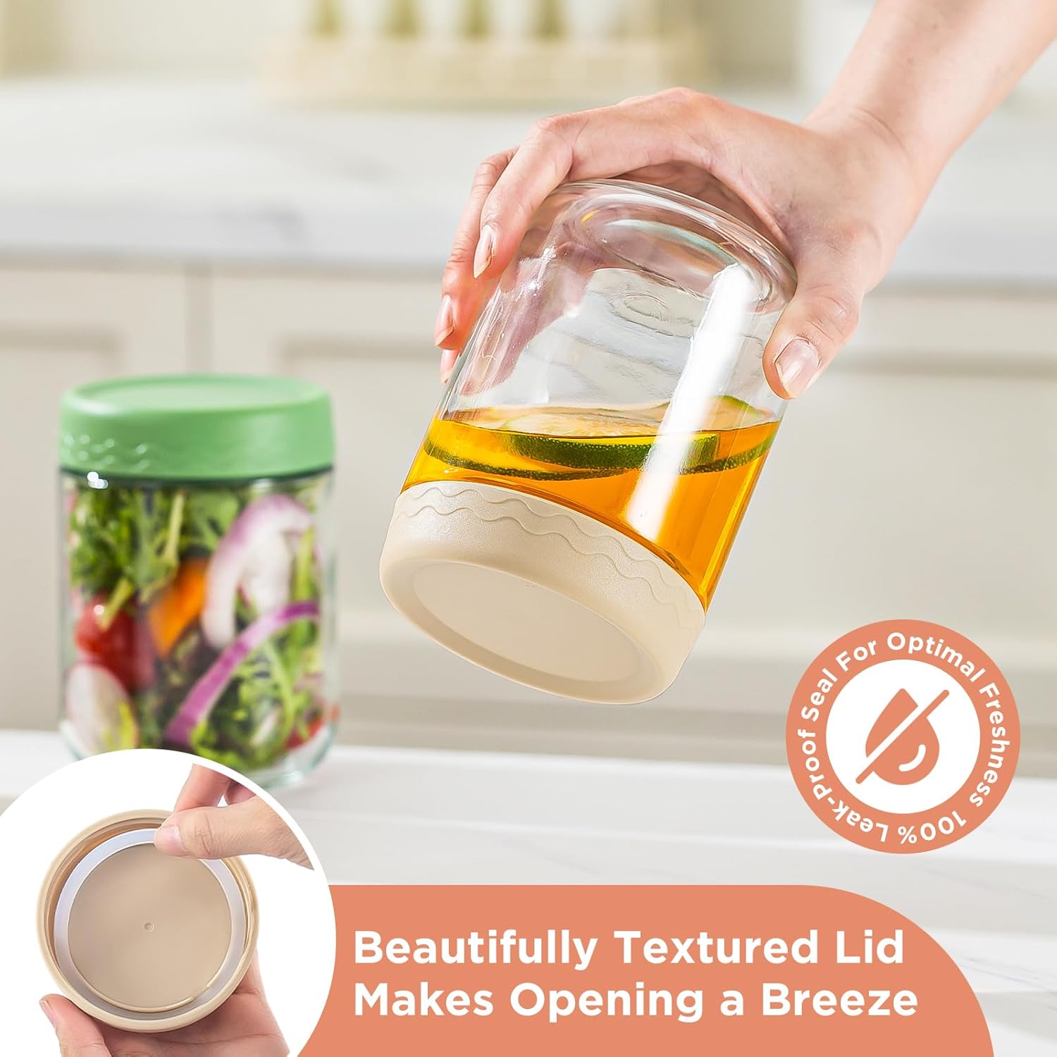 16 oz Glass Meal Prep Jars wit - đánh giá và giá Meal Prep Jar Salad