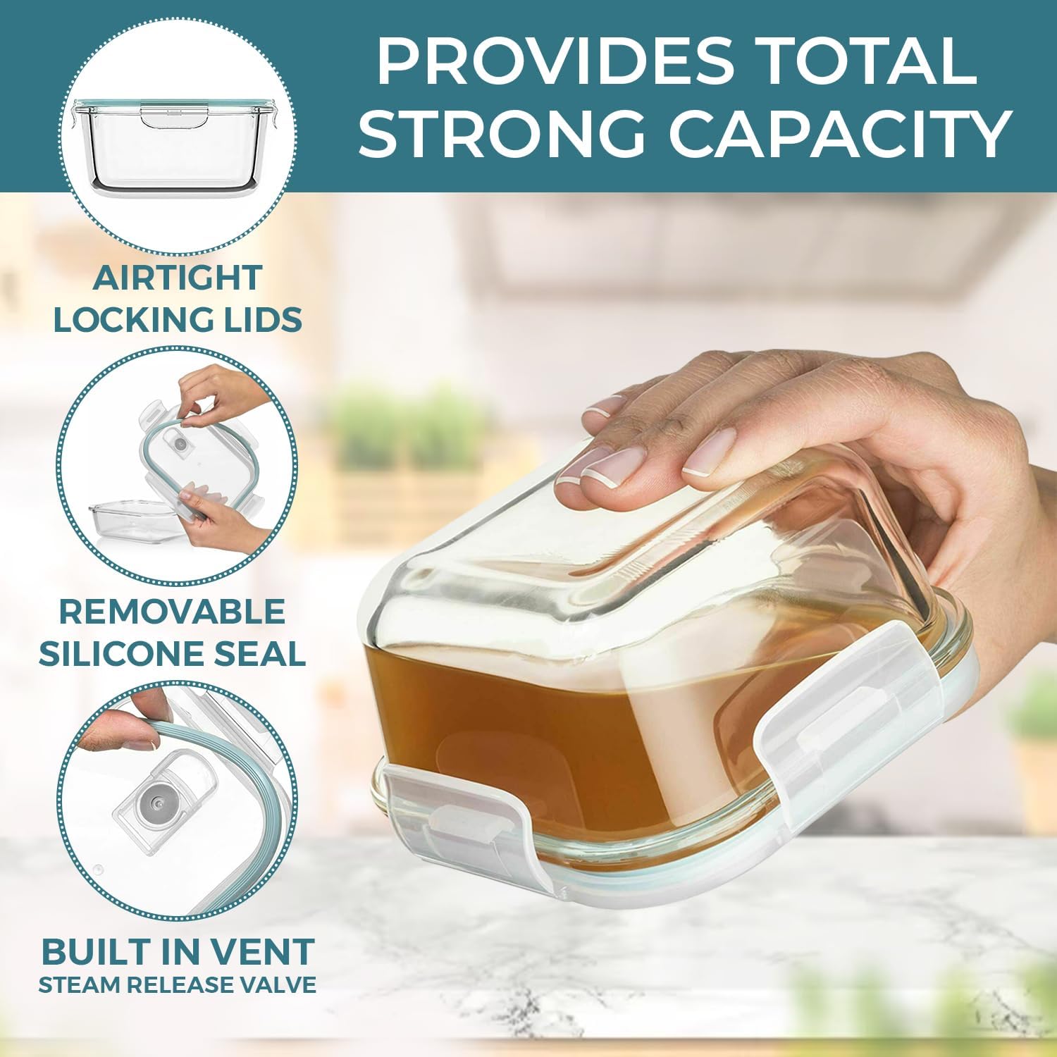 24 Pc Airtight Glass Food Stor - đánh giá và giá Meal Prep Containers