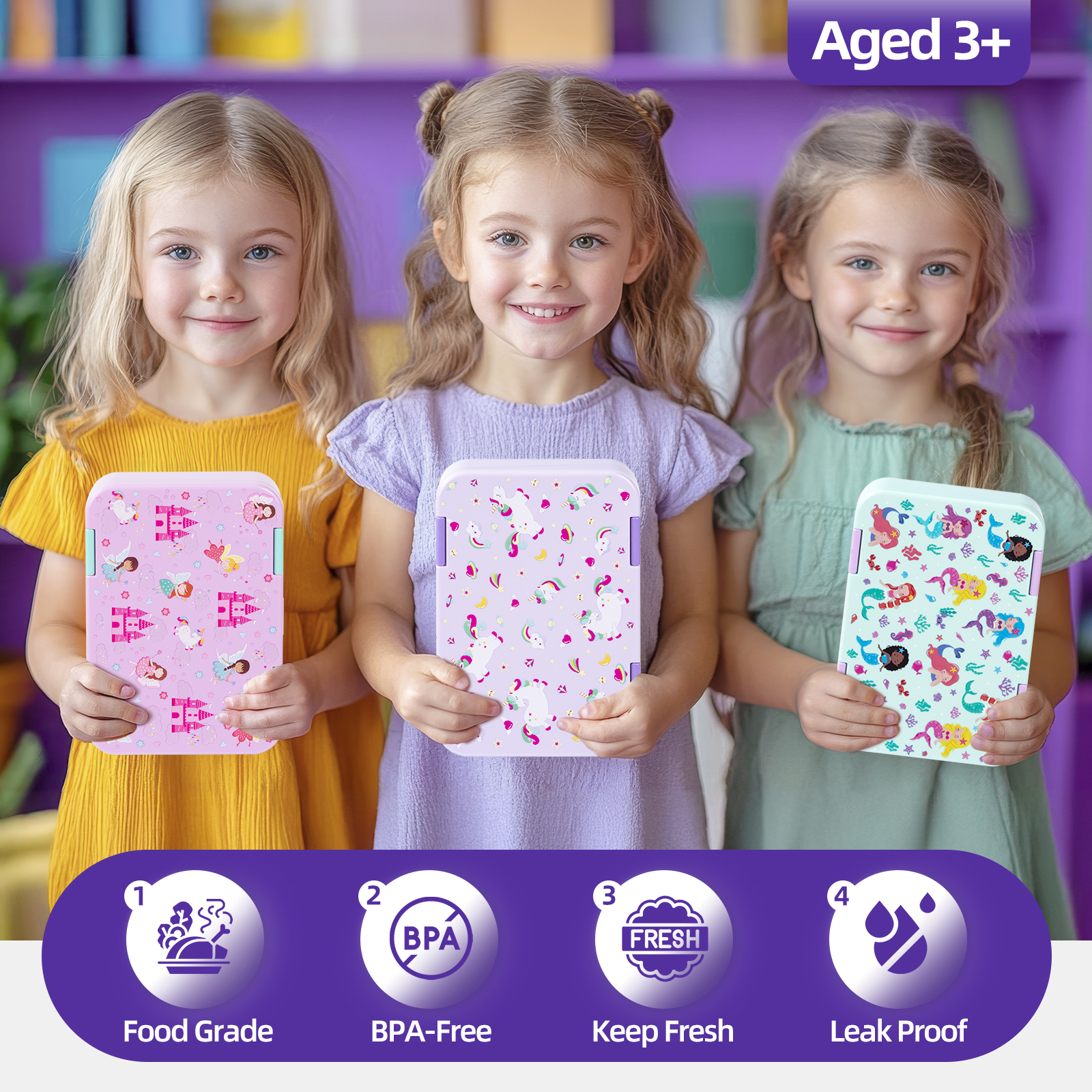 40oz Cartoon Pattern Bento Lun - đánh giá và giá Meal Prep Lunch Boxes