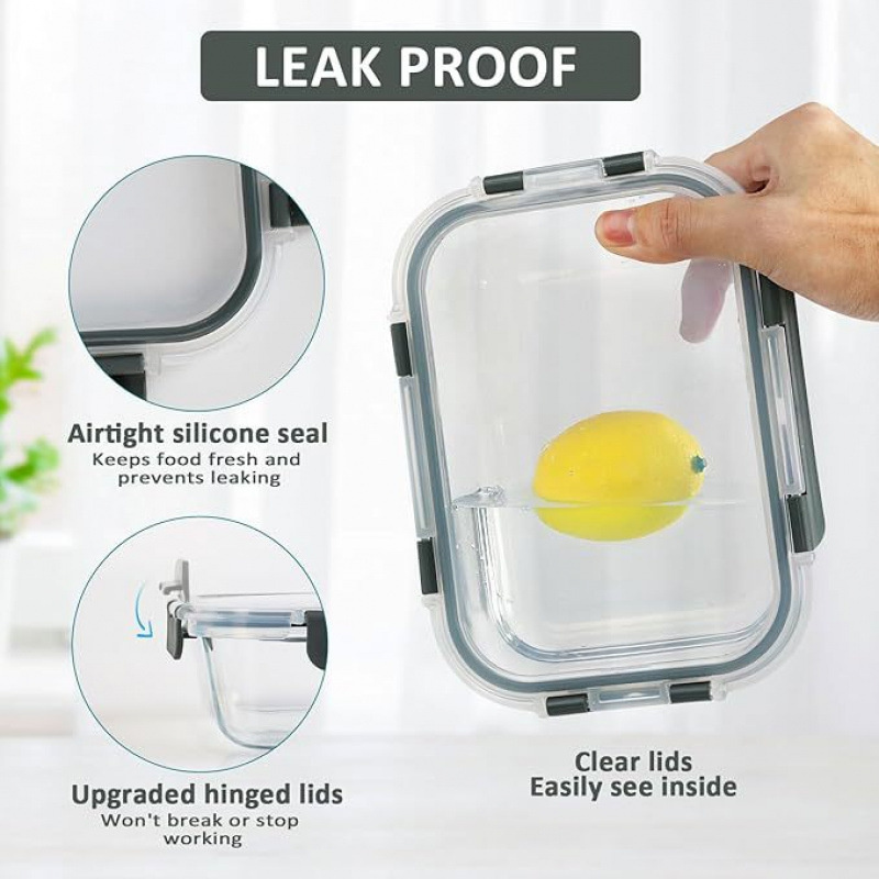 Glass Food Storage Container W - đánh giá và giá Meal Prep Lunch Boxes