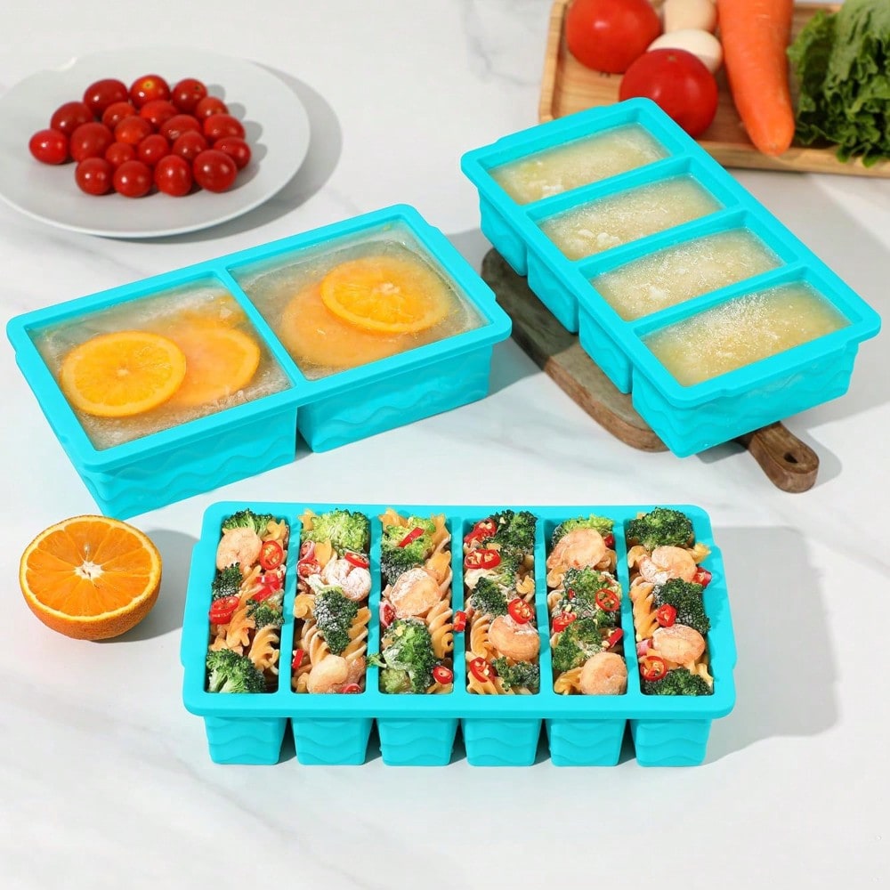3-Pack Silicone Freezer Trays  - đánh giá và giá Meal Prep Containers