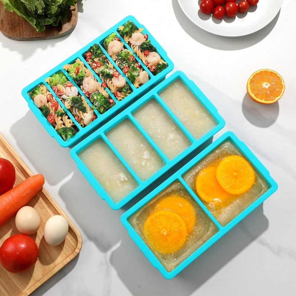 3-Pack Silicone Freezer Trays  - đánh giá và giá Meal Prep Containers
