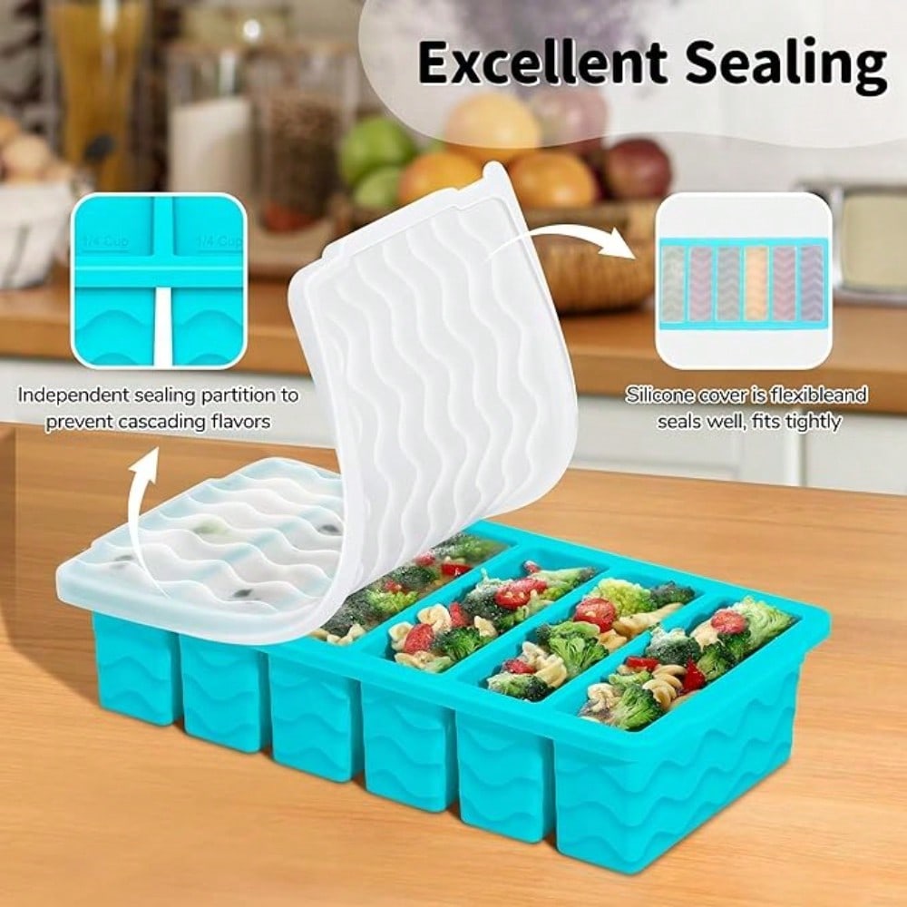 3-Pack Silicone Freezer Trays  - đánh giá và giá Meal Prep Containers