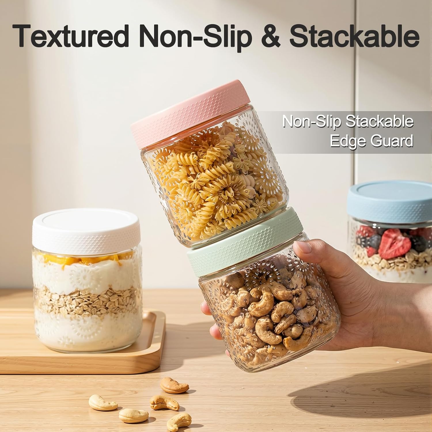 6 Pack 16 oz Overnight Oats Co - đánh giá và giá Meal Prep Jar Salad