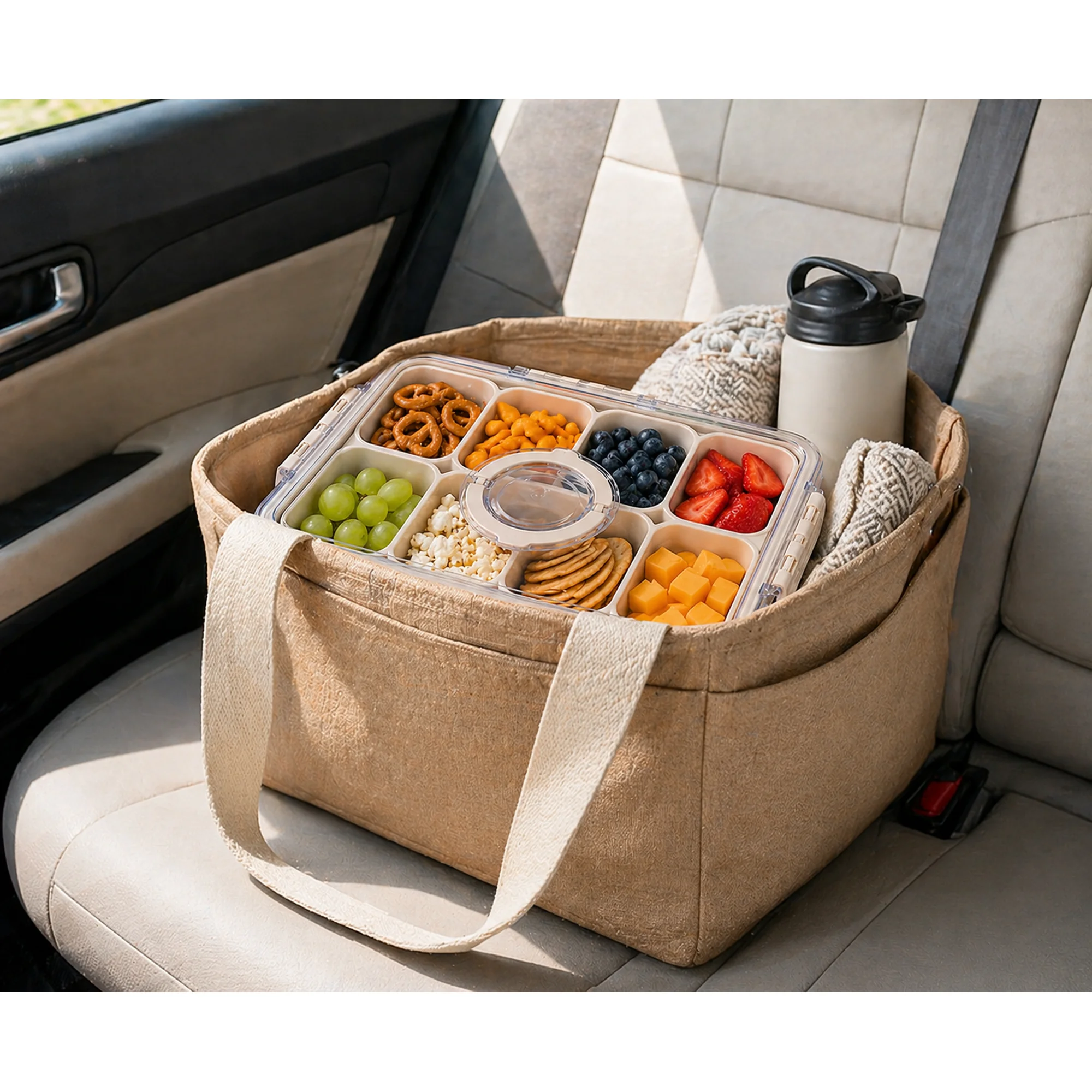 8-Compartment Snack Box Food S - đánh giá và giá Meal Prep Lunch Boxes