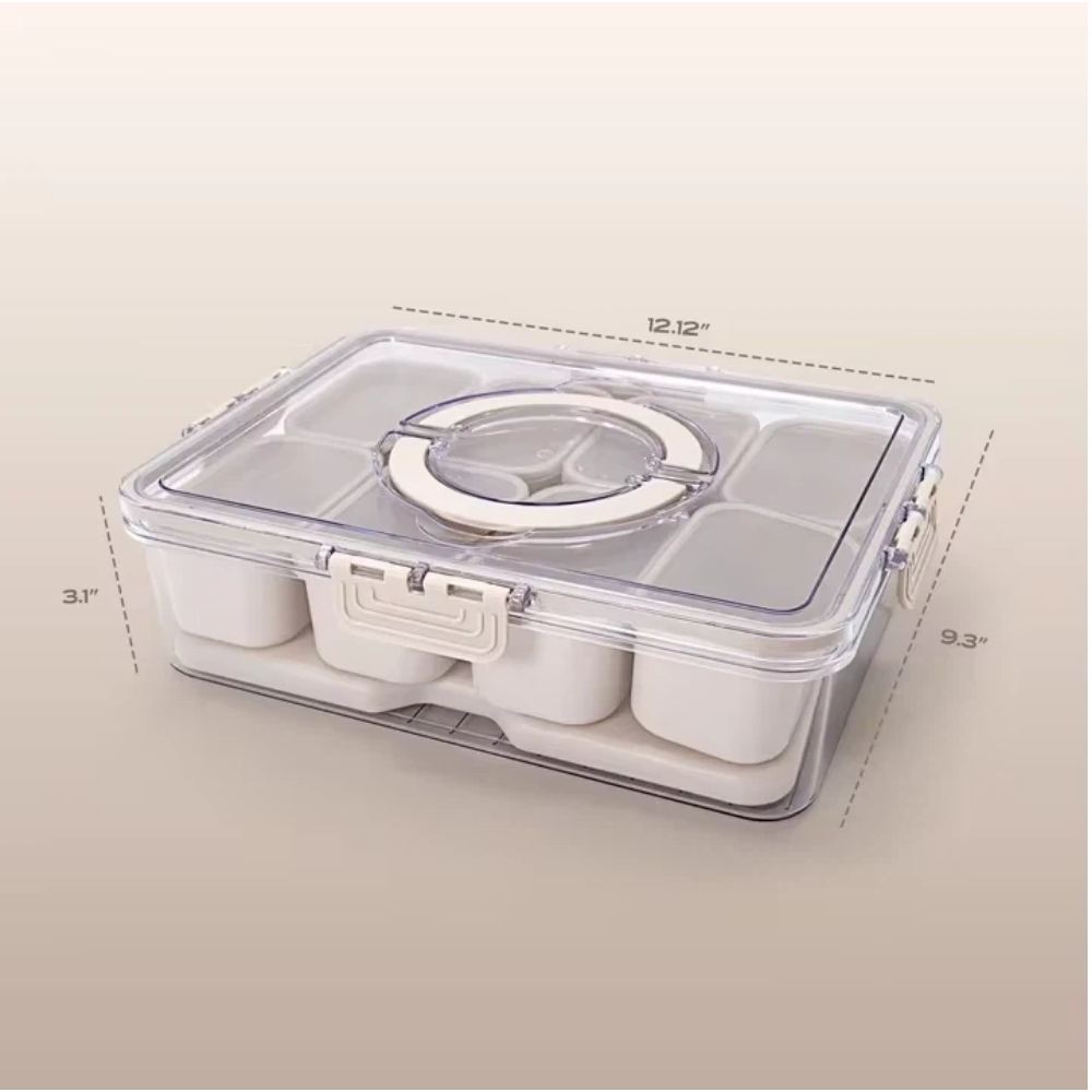 8-Compartment Snack Box Food S - đánh giá và giá Meal Prep Lunch Boxes