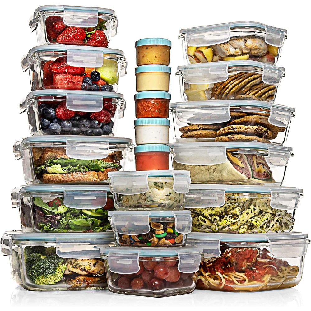 Pc Set Glass Food Storage Cont - đánh giá và giá Meal Prep Containers