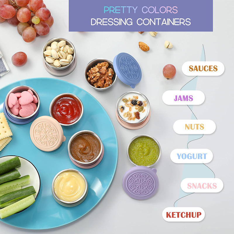 6 Mini Salad Dressing Containe - đánh giá và giá Meal Prep Lunch Boxes